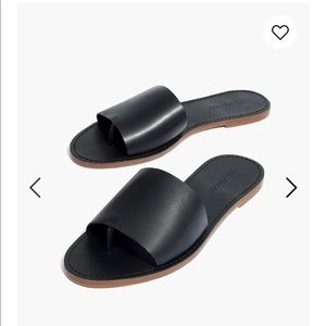 The Boardwalk Post Slide Sandal in True Black